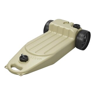 Aquaroll Wastemaster vuilwatertank - 38 liter - met wieltjes - beige - inclusief spanbanden