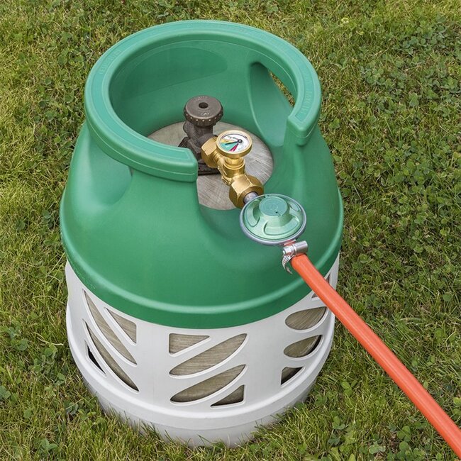 Gasstop Automatische gasfleszekering - noodstop - lektester - gasniveau-indicator - G5 aansluiting