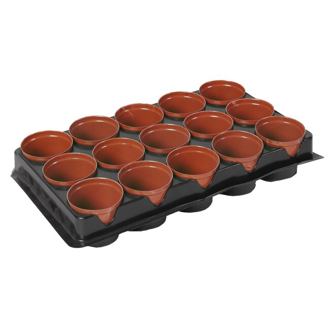 Talen Tools Plantenpotjes Rond Ø 7 cm - 18 Stuks voor Effectieve Plantkweek