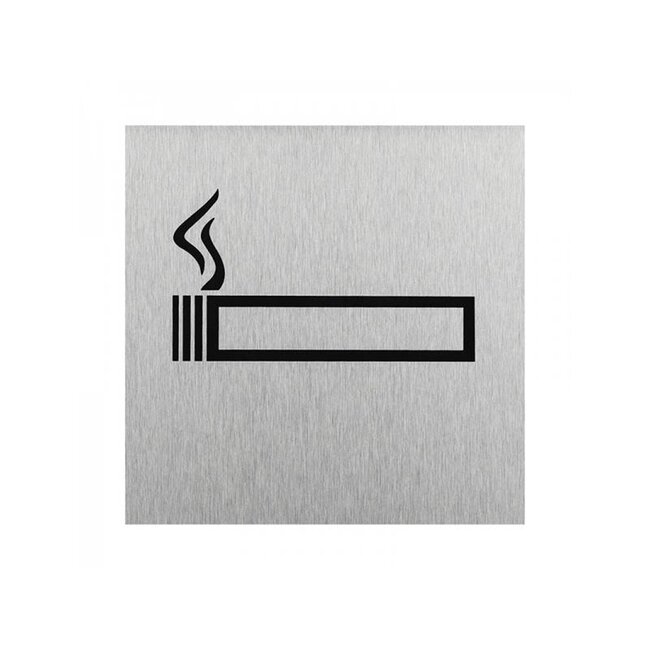 Seilflechter Deurbordje - Aluminium " Pictogram Roken Toegestaan " - 120 x 120 mm