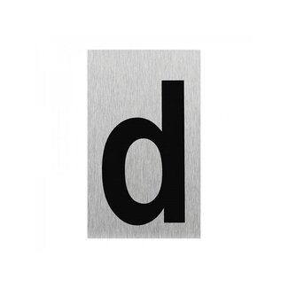 Seilflechter Deurbordje - Aluminium - Letter "D" - 100 x 60 mm