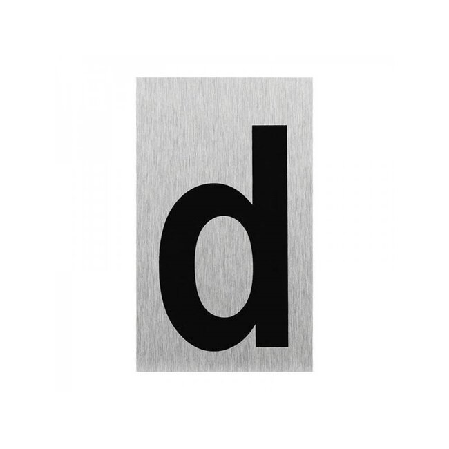 Seilflechter Aluminium deurbordje - Letter "D" - 100 x 60 mm - Strakke look