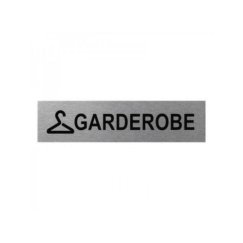 Seilflechter Deurbordje - Aluminium - " Garderobe " - 160 x 40 mm Seilflechter Deurbordje - Aluminium - " Garderobe " - 160 x 40 mm