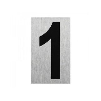 Seilflechter Deurbordje - Aluminium - Nummer "1" - 100 x 60 mm - Strakke look