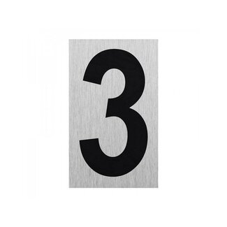 Seilflechter Aluminium deurbordje - Nummer "3" - 100 x 60 mm - Strakke look