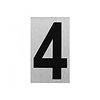 Seilflechter Deurbordje - Aluminium - Nummer "4" - 100 x 60 mm Seilflechter Deurbordje - Aluminium - Nummer "4" - 100 x 60 mm
