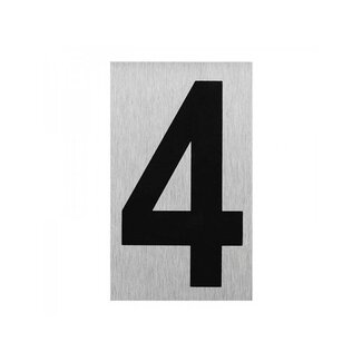 Seilflechter Aluminium deurbordje - Nummer "4" - 100 x 60 mm - Strak en modern design