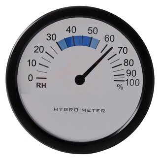 Talen Tools Hygrometer - Analoog - Met Zuignap - Ø 85 mm - Zwart