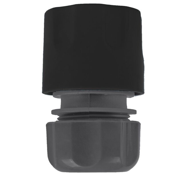 Talen Tools Slangkoppeling voor Tuinslang - 1/2" Grijs/Zwart