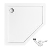 REA Diamond Douchebak Vijfhoek Inbouw 80 x 80 x 5 cm - Glans Wit REA Diamond Douchebak Vijfhoek Inbouw 80 x 80 x 5 cm - Glans Wit