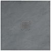 REA Grey Rock Douchebak Vierkant 90 x 90 x 3.5 cm - Mat Grijs REA Grey Rock Douchebak Vierkant 90 x 90 x 3.5 cm - Mat Grijs