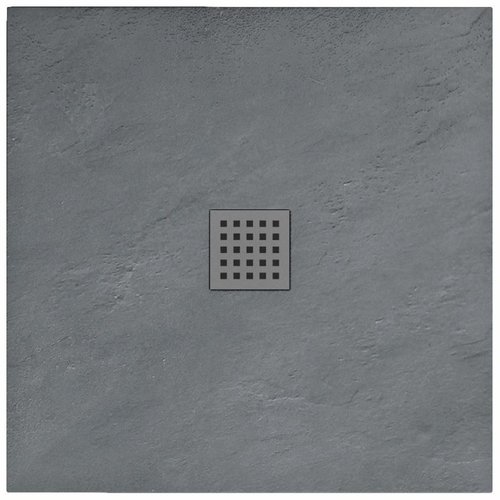 REA Grey Rock Douchebak Vierkant 90 x 90 x 3.5 cm - Mat Grijs REA Grey Rock Douchebak Vierkant 90 x 90 x 3.5 cm - Mat Grijs