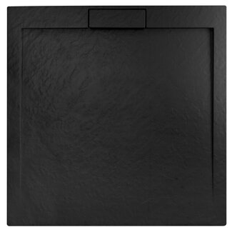 REA Grand Black Douchebak Vierkant 90 x 90 x 3.5 cm - Mat Zwart