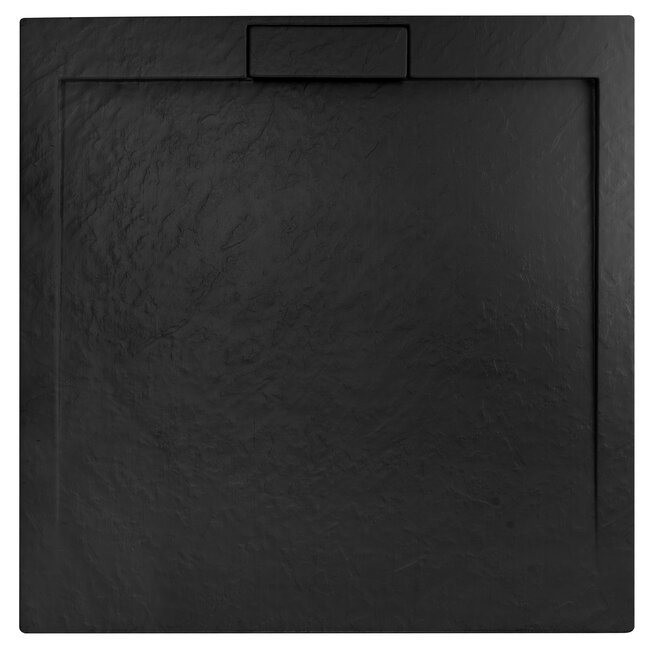 REA Grand Black Douchebak Vierkant 90 x 90 x 3.5 cm - Mat Zwart