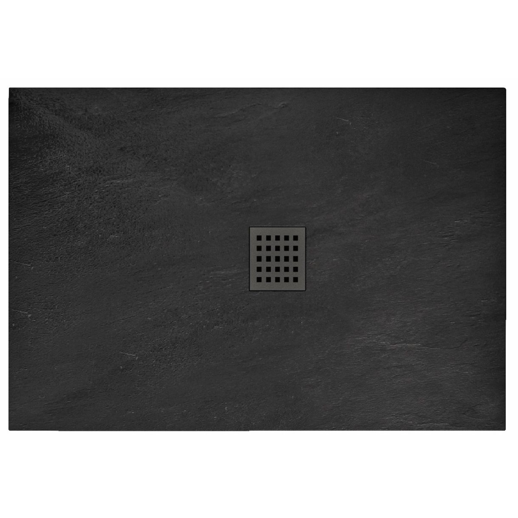 REA Black Rock Douchebak Rechthoek 80 x 120 x 3.5 cm - Zwart