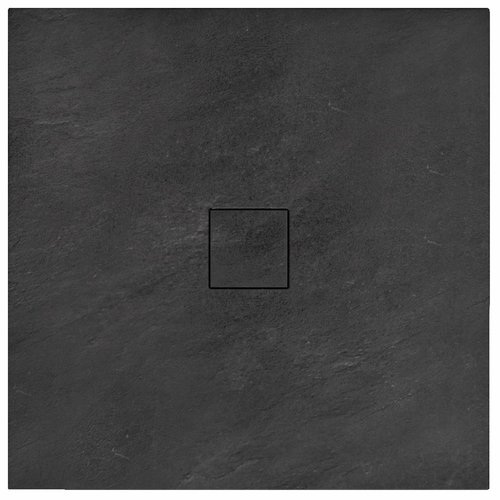 REA Black Stone Douchebak Vierkant 90 x 90 x 3.5 cm - Zwart REA Black Stone Douchebak Vierkant 90 x 90 x 3.5 cm - Zwart
