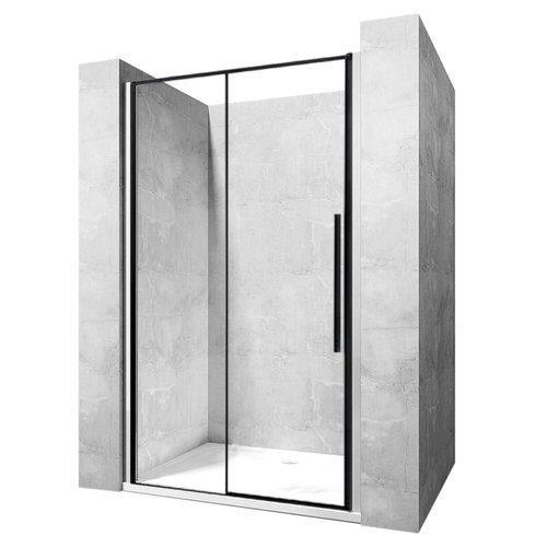 REA Solar Black Douchedeur met Schuifdeur 90 x 195 cm - 6 mm Mat Zwart REA Solar Black Douchedeur met Schuifdeur 90 x 195 cm - 6 mm Mat Zwart