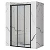 REA Alex Black Douchedeur met Schuifdeur - 100 x 190 cm - 4 mm - Mat Zwart REA Alex Black Douchedeur met Schuifdeur - 100 x 190 cm - 4 mm - Mat Zwart
