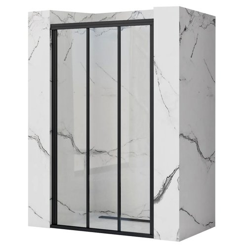 REA Alex Black Douchedeur met Schuifdeur - 100 x 190 cm - 4 mm - Mat Zwart REA Alex Black Douchedeur met Schuifdeur - 100 x 190 cm - 4 mm - Mat Zwart