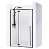 REA Fargo Douchedeur met Draaideur 120 x 195 cm - 6 mm Mat Zwart REA Fargo Douchedeur met Draaideur 120 x 195 cm - 6 mm Mat Zwart