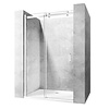 REA Nixon - 2 Douchedeur met Schuifdeur 130 x 190 cm - 8 mm Chroom Links REA Nixon - 2 Douchedeur met Schuifdeur 130 x 190 cm - 8 mm Chroom Links