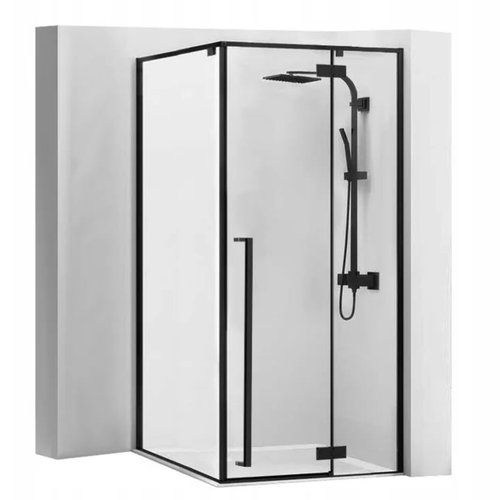 REA Fargo Black Douchecabine met Draaideur 90 x 90 x 195 cm - 6 mm Mat Zwart REA Fargo Black Douchecabine met Draaideur 90 x 90 x 195 cm - 6 mm Mat Zwart