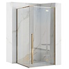 REA Fargo Gold Douchecabine met Draaideur 90 x 90 x 195 cm - 6 mm Glans Goud REA Fargo Gold Douchecabine met Draaideur 90 x 90 x 195 cm - 6 mm Glans Goud