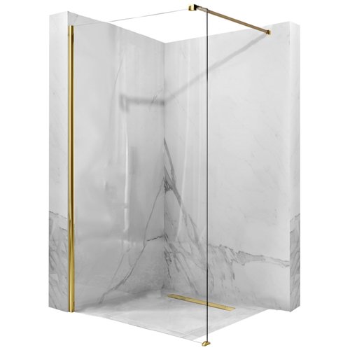 REA Aero Gold Douchewand met Profiel - 78.5 - 80 x 195 cm - 8 mm - Glans Goud REA Aero Gold Douchewand met Profiel - 78.5 - 80 x 195 cm - 8 mm - Glans Goud