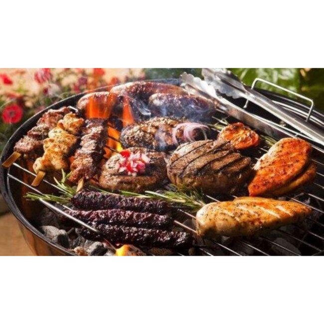 Benson Traditionele grillbarbecue - bolvormig - Ø 44 cm - zwart - met wielen