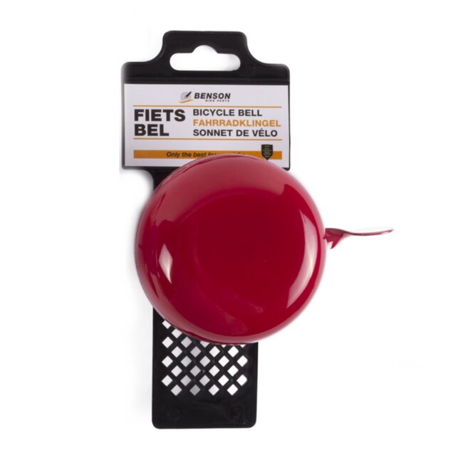 Benson Grote fietsbel - ding-dong geluid - Ø 80 mm - rood