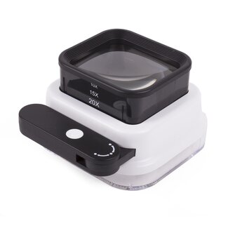 Benson Uitschuifbare loep - 4 LED's en 4 UV - 50 x 45 mm lens