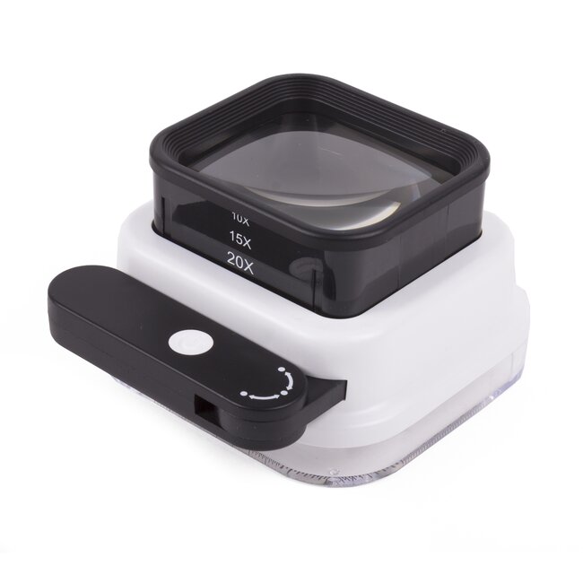 Benson Uitschuifbare loep - 4 LED's en 4 UV - 50 x 45 mm lens