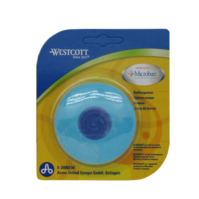 Westcott Ronde gum met Microban-technologie - blauw/paars - antibacterieel