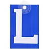 All-Ride L-Plaat met Zuignap - 16 x 10 cm. - Blauw/Wit All-Ride L-Plaat met Zuignap - 16 x 10 cm. - Blauw/Wit