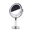 Benson Make-up spiegel - LED touch - dimbaar - 2-zijdig - chroom - Ø 13 cm