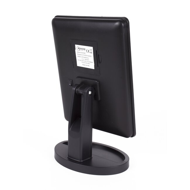 Benson Make-up spiegel - LED touch - dimbaar - 16 LEDs - 27x17 cm - zwart