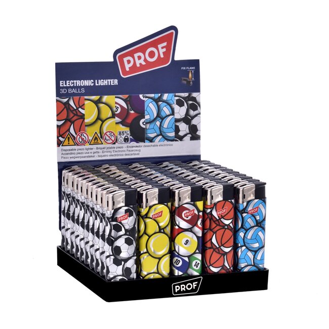 Prof Wegwerpaanstekers - Sportballen - Regelbare vlam - 50 stuks