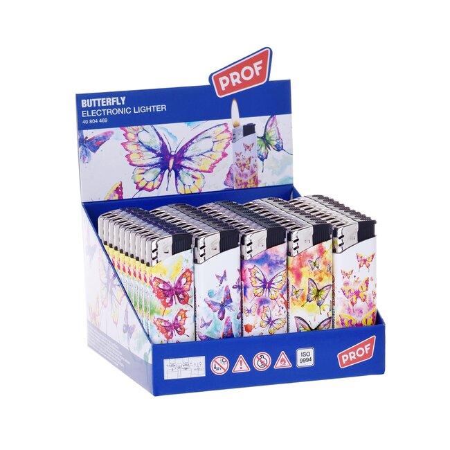 Prof Wegwerpaanstekers - Vlinderdesign - Regelbare vlam - 50 stuks