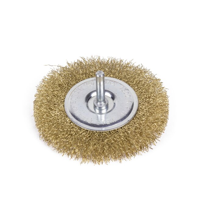 Benson Vlakborstel - Schijfborstel - 100 mm - Messing draad - Voor boormachine