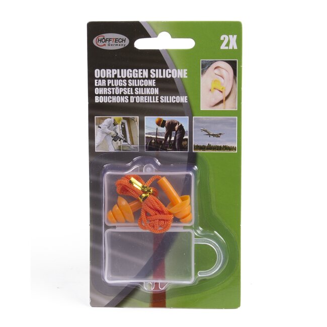Hofftech Oorpluggen - siliconen - waterdicht - met nekkoord - comfortabel - voor zwemmen en lawaaiige omgevingen