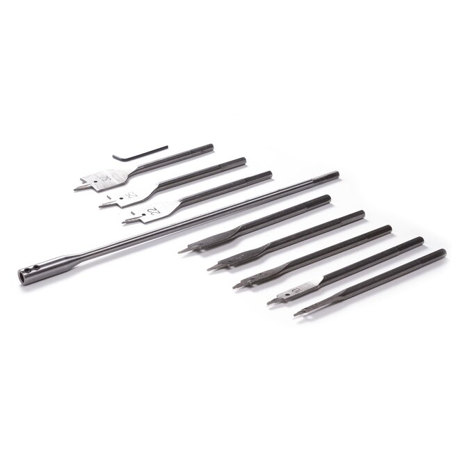 Benson Speedboor Set - 10-delig - Inclusief Verlengstuk - Voor Zachthout - 6-kant