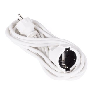 Benson Verlengsnoer - 3 meter - met randaarde stekker - wit