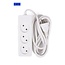 Benson Stekkerdoos - 3-voudig - 3 meter snoer - wit - 2x1 mm kabel