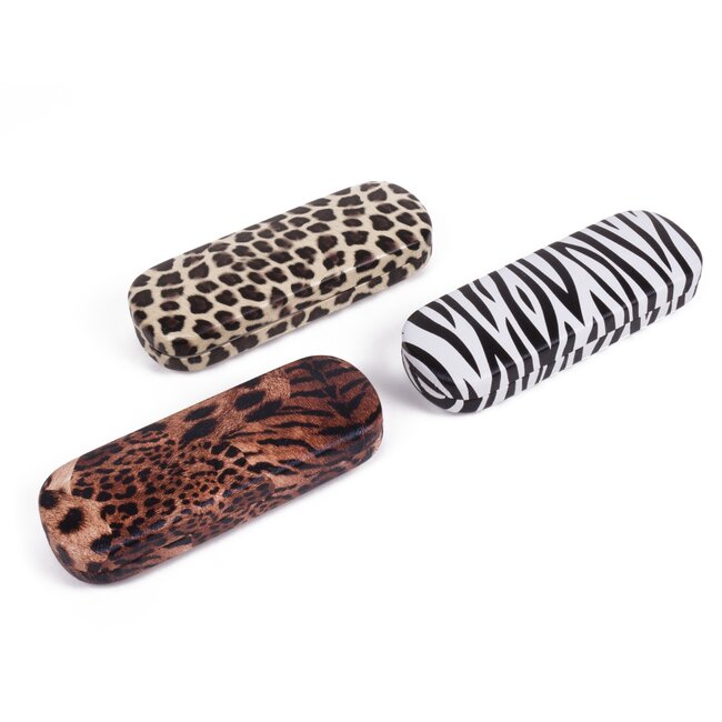 Benson Brillenkoker - Dierenprint - Kleurenmix - Stevig - Handzaam