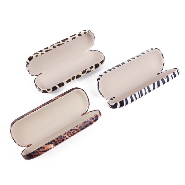 Benson Brillenkoker - Dierenprint - Kleurenmix - Stevig - Handzaam