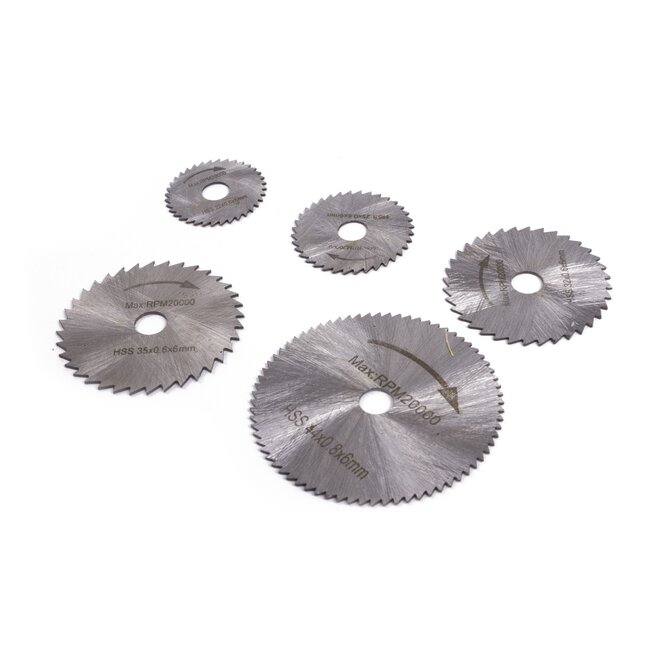 Benson Multitool Zaag Set - 5 HSS Slijpschijven - Carbon Staal - 6-delig