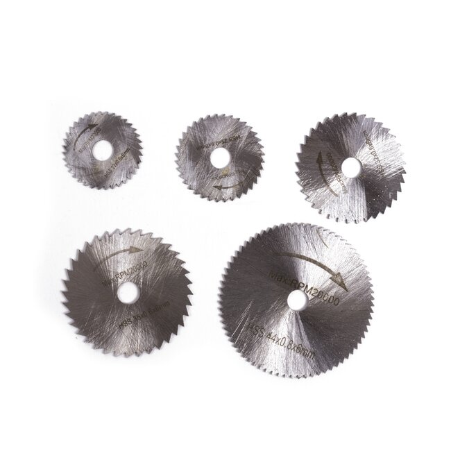 Benson Multitool Zaag Set - 5 HSS Slijpschijven - Carbon Staal - 6-delig