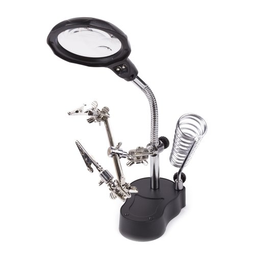 Benson Derde Handje - met LED Vergrootglas - Soldeerbout Houder Benson Derde Handje - met LED Vergrootglas - Soldeerbout Houder