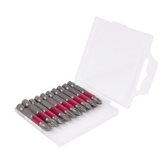 Hofftech Bitset - S2 Staal - PZ2 - 50 mm - 10 stuks - Anti-slip