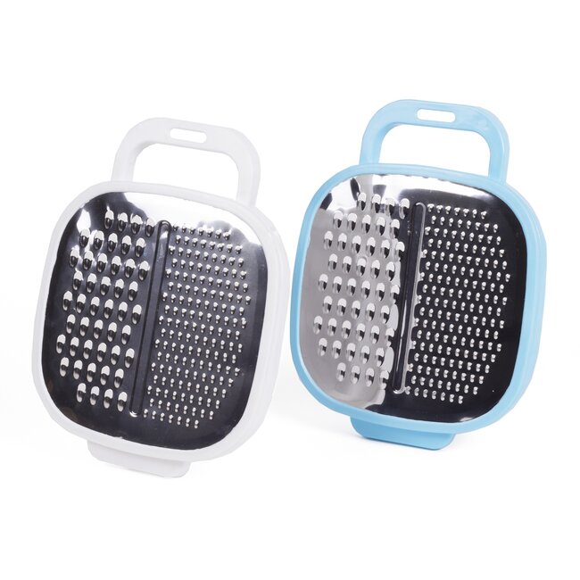 Benson Multifunctionele keukenrasp met opvangbak - drie raspgroottes - blauw of wit